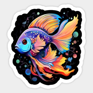 Blue Tang Rainbow Sticker